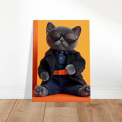 Sophisticated Cat in Shades Canvas - ROMAG Store
