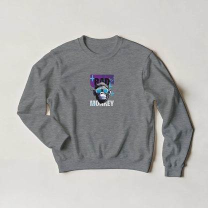 Bad Monkey Streetwear Sweatshirt – Cool Gorilla Graphic in 6 Colors & S - 3XL - ROMAG Store