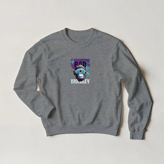 Bad Monkey Streetwear Sweatshirt – Cool Gorilla Graphic in 6 Colors & S - 3XL - ROMAG Store