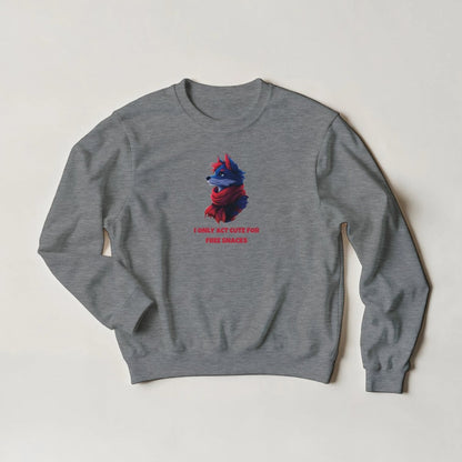Sassy Fox Sweatshirt – 'Free Snacks' Streetwear Graphic - ROMAG Store