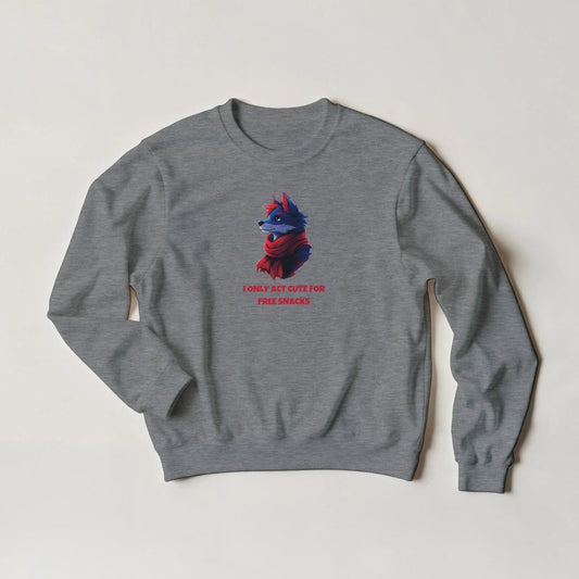 Sassy Fox Sweatshirt – 'Free Snacks' Streetwear Graphic - ROMAG Store