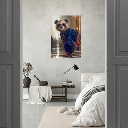 Red Panda in Suit Canvas Art - ROMAG Store