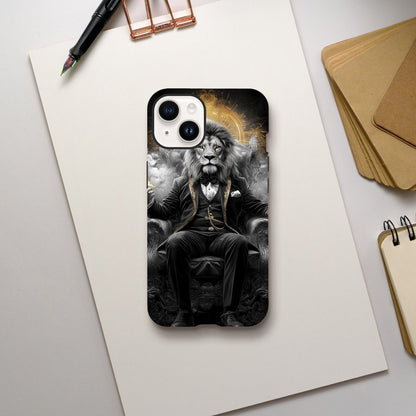 Regal Lion in Tuxedo iPhone Tough Case - ROMAG Store
