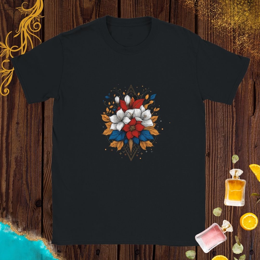 Cultures from around the world T-shirt: European flowers