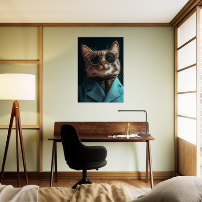 Sophisticated Cat in Suit Canvas - ROMAG Store