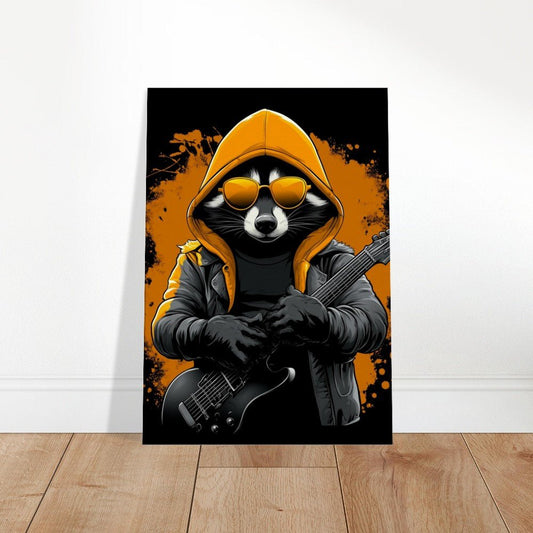 Rockstar Raccoon Canvas Art - ROMAG Store
