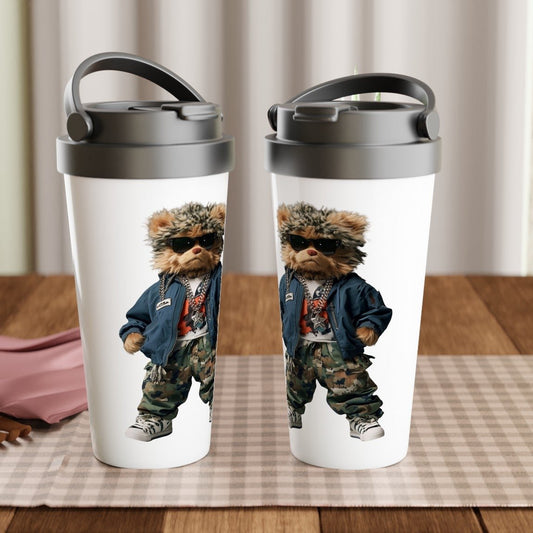 Street Style Bear Stainless Steel Travel Mug - ROMAG Store