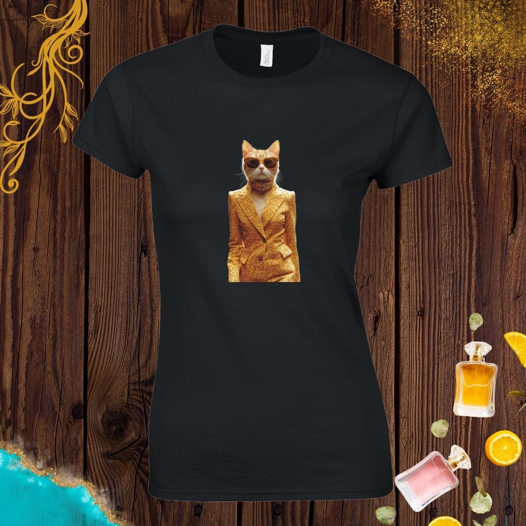 Fashion Cat at Animals Fashion Week Womens T-shirt