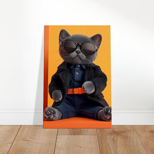 Sophisticated Cat in Shades Canvas - ROMAG Store