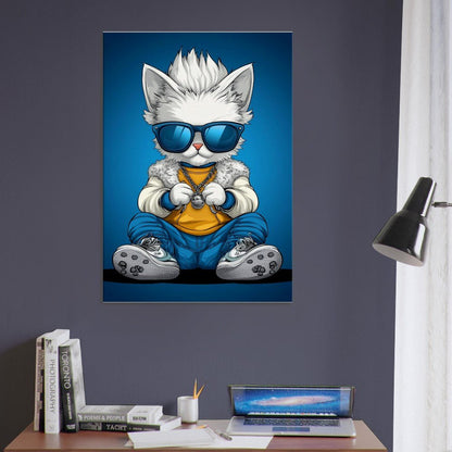Cool Cat in Shades Canvas - ROMAG Store