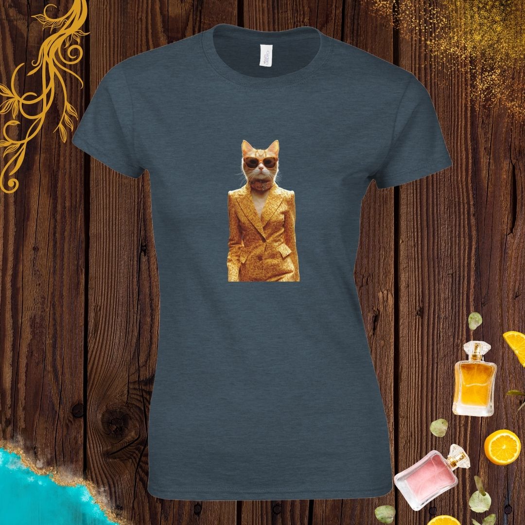 Fashion Cat at Animals Fashion Week Womens T-shirt