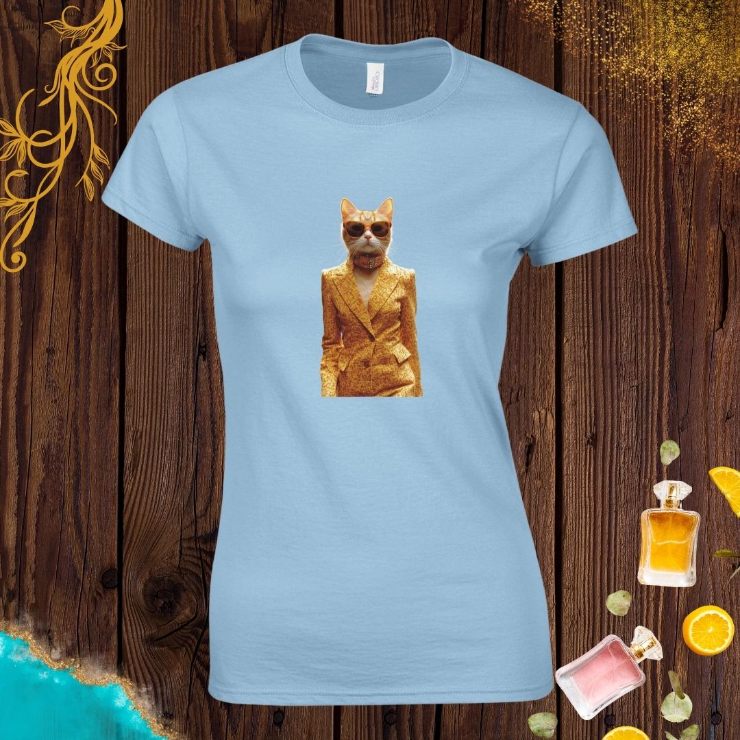 Fashion Cat at Animals Fashion Week Womens T-shirt