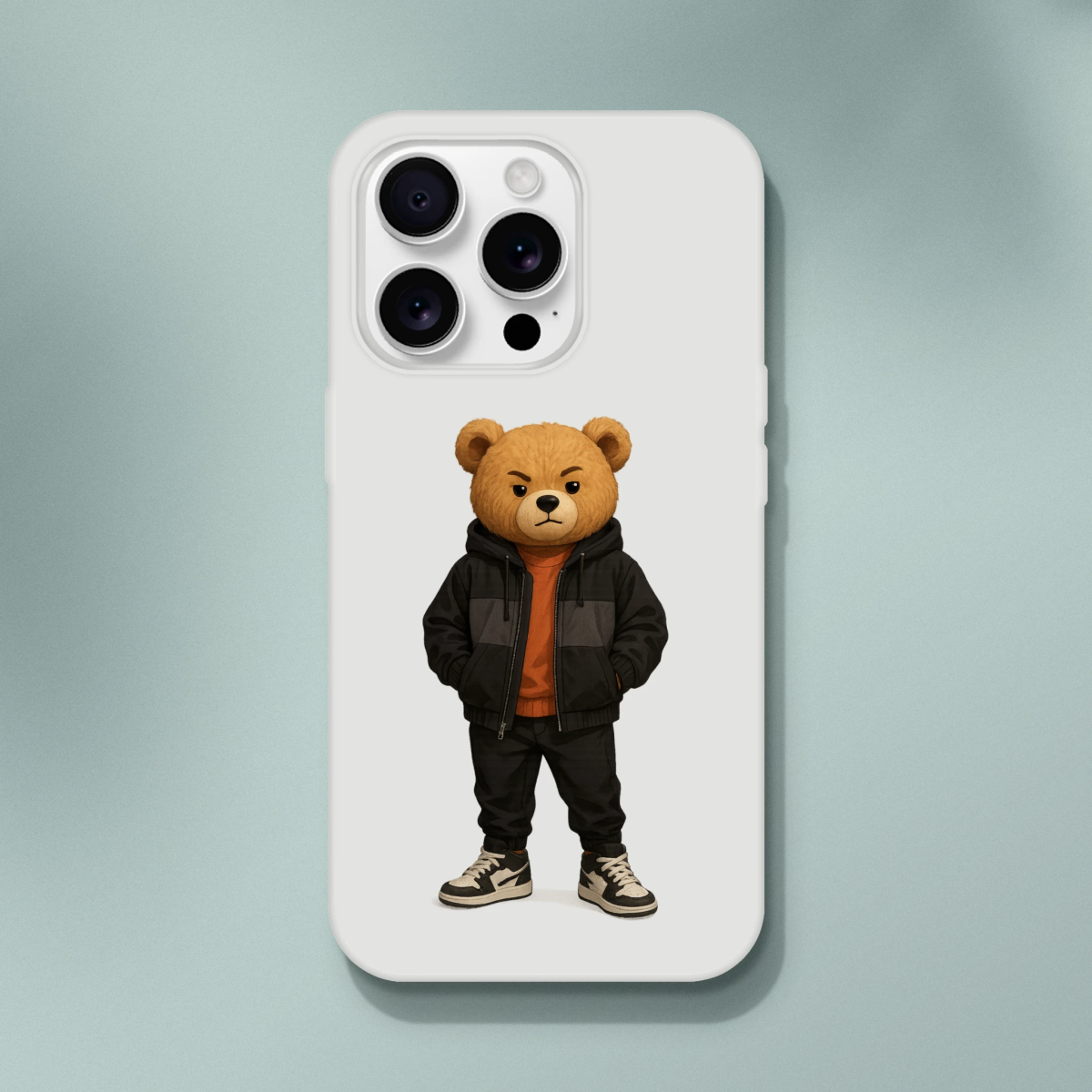 Cool Urban Streetwear Bear iPhone Flexi Case - ROMAG Store