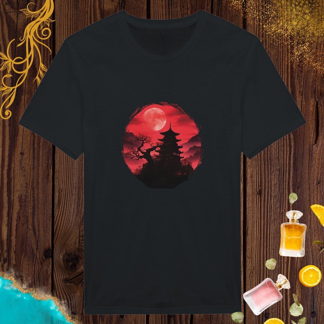 Cultures from around the world T-shirt: Temple under the moon