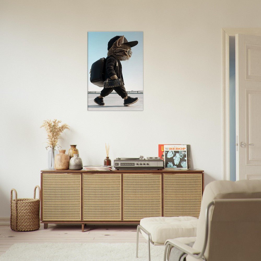 Urban Chic Cat Canvas Wall Art - ROMAG Store