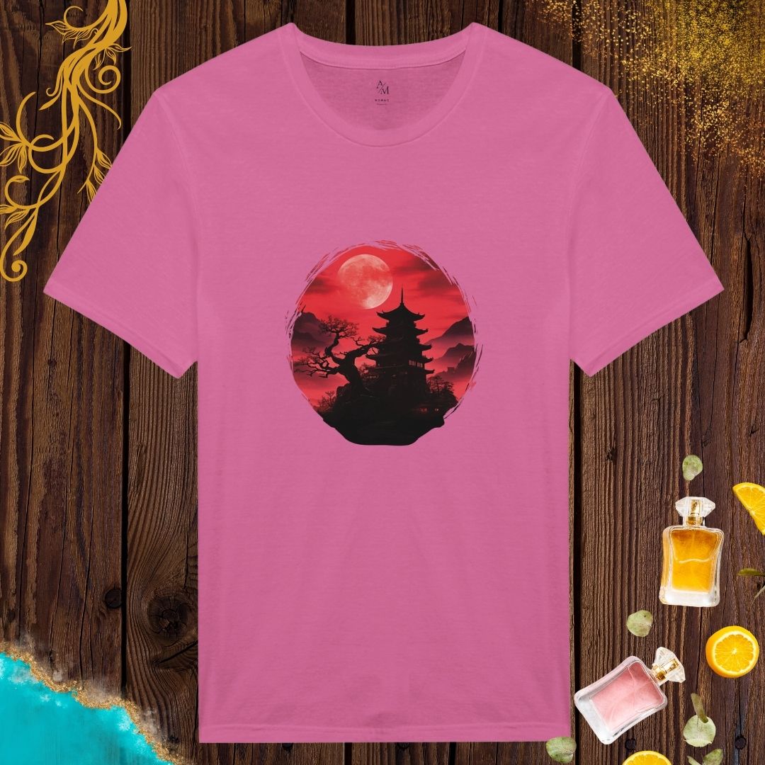 Cultures from around the world T-shirt: Temple under the moon