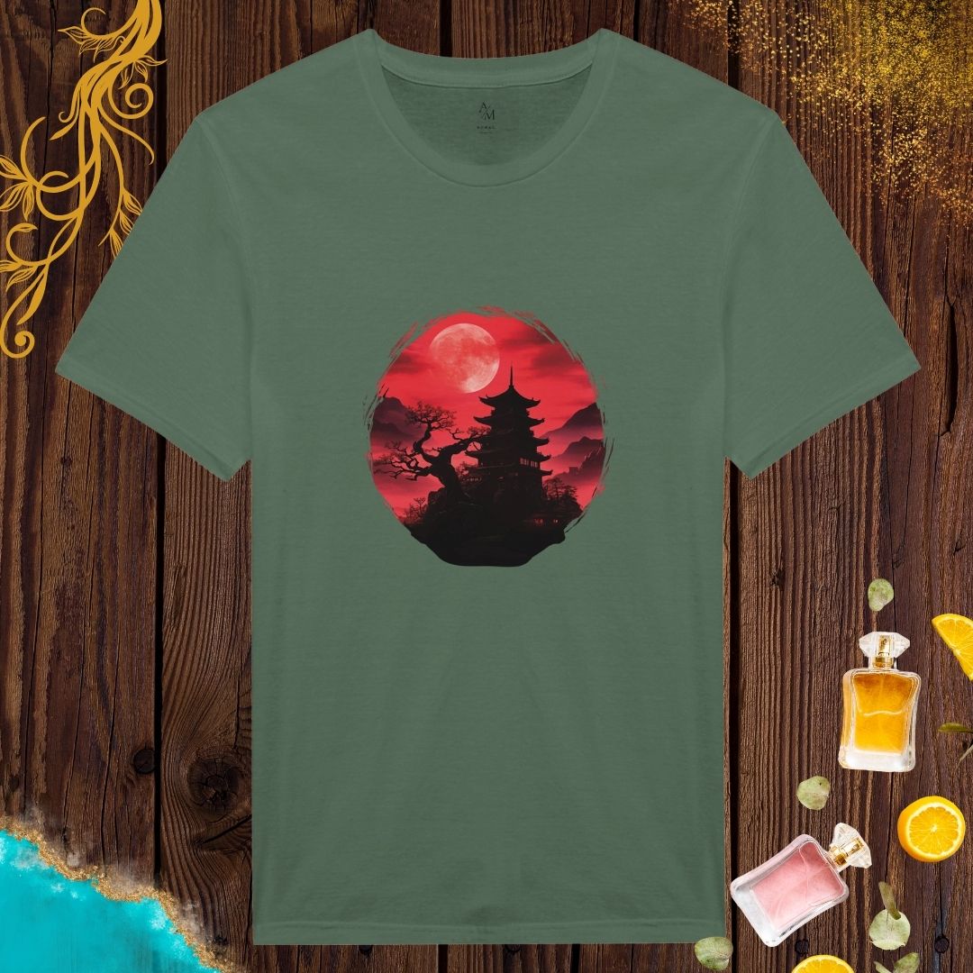 Cultures from around the world T-shirt: Temple under the moon