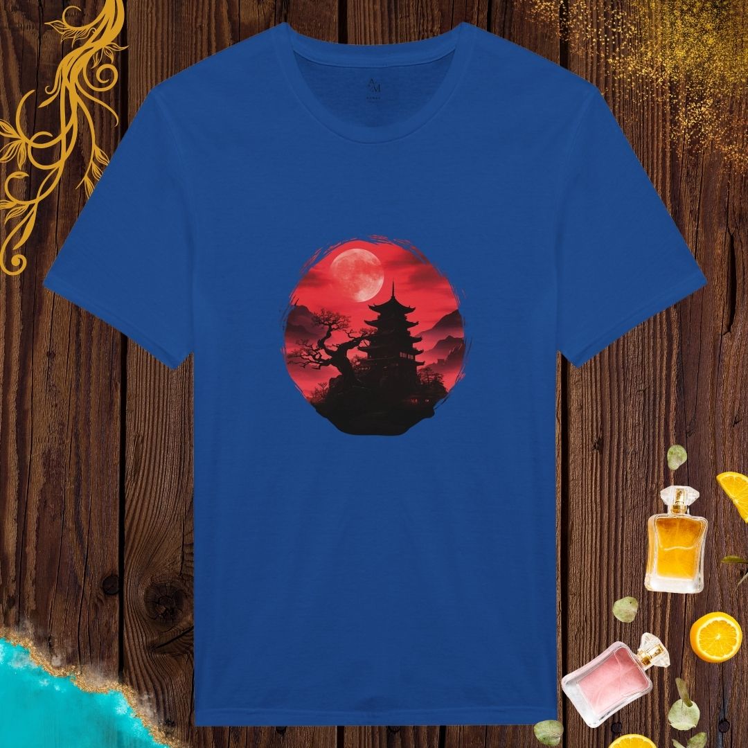 Cultures from around the world T-shirt: Temple under the moon