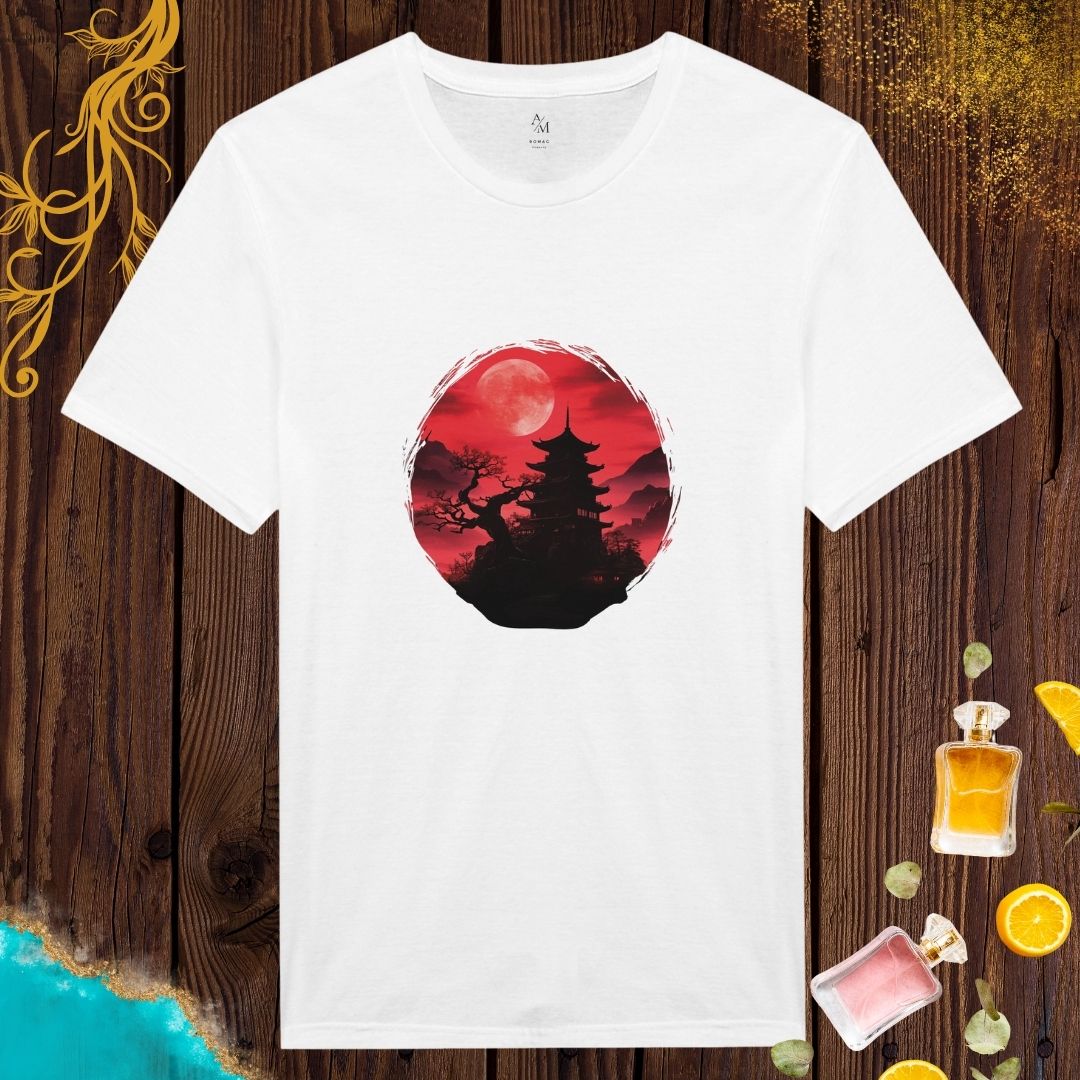 Cultures from around the world T-shirt: Temple under the moon