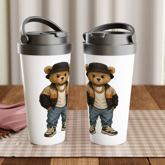 Gangsta Bear Streetwear Travel Mug - ROMAG Store