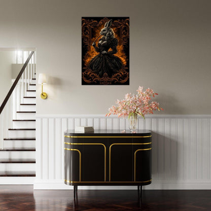Elegant Rabbit in Ball Gown Canvas - ROMAG Store