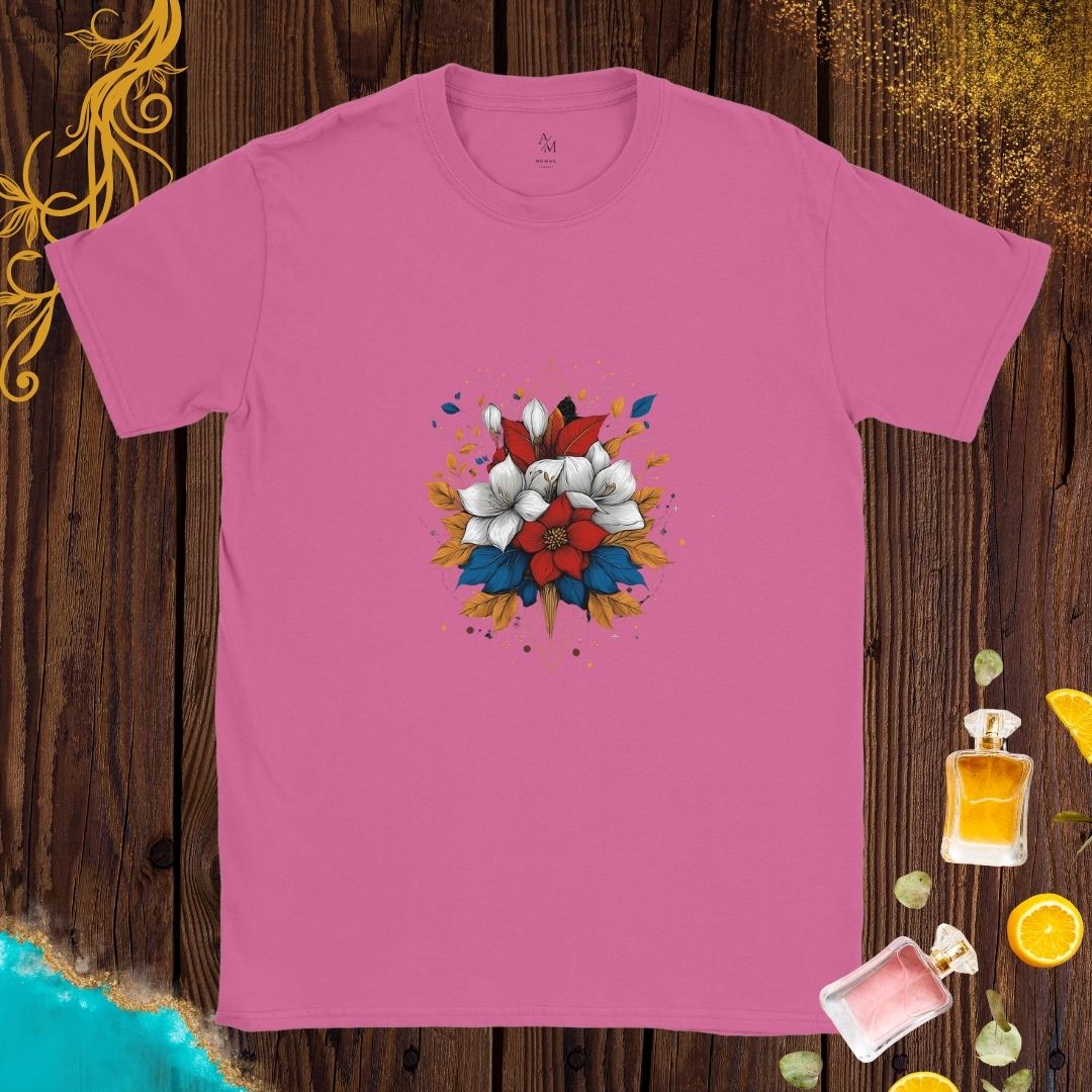 Cultures from around the world T-shirt: European flowers