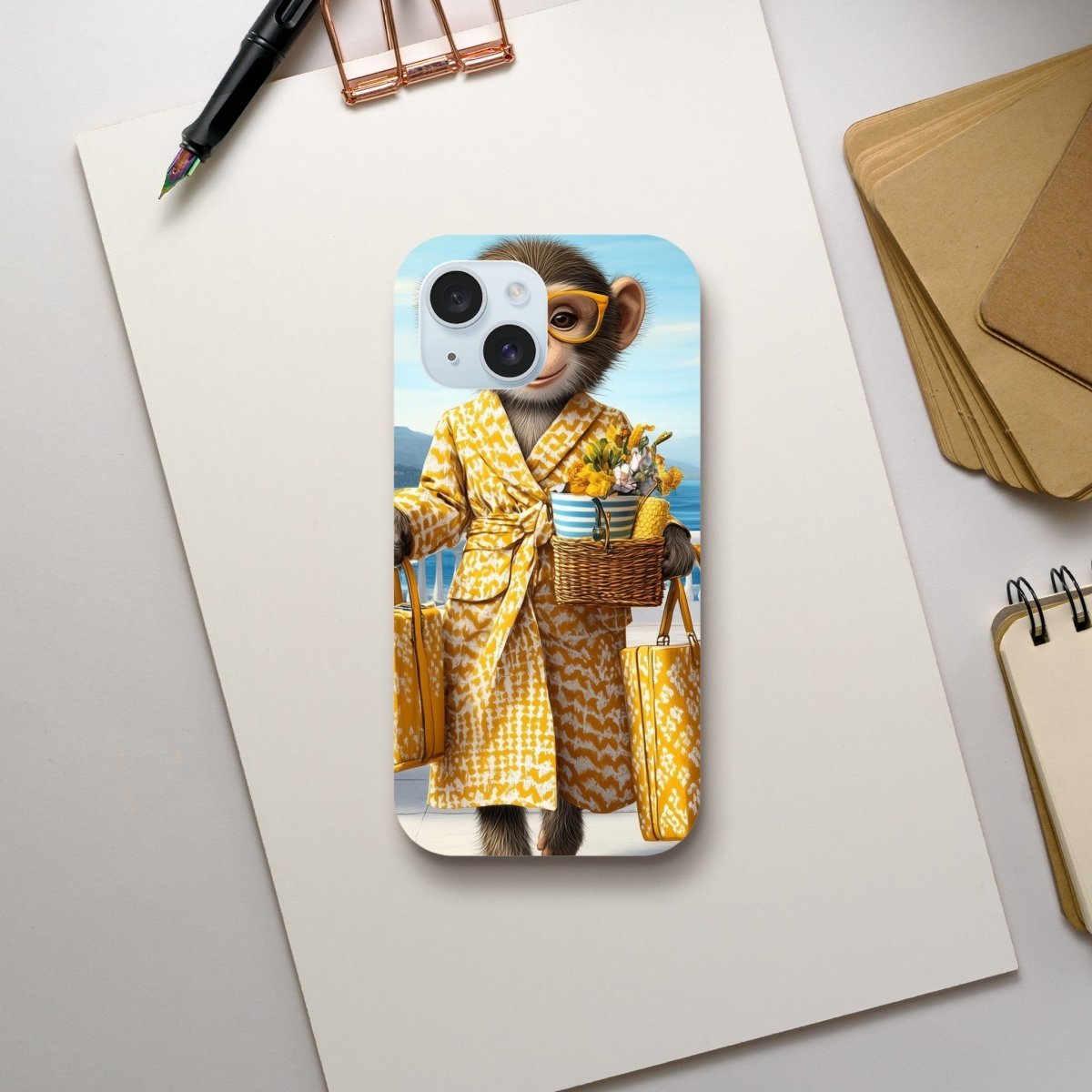 Chic Monkey in Robe iPhone Tough Case - ROMAG Store