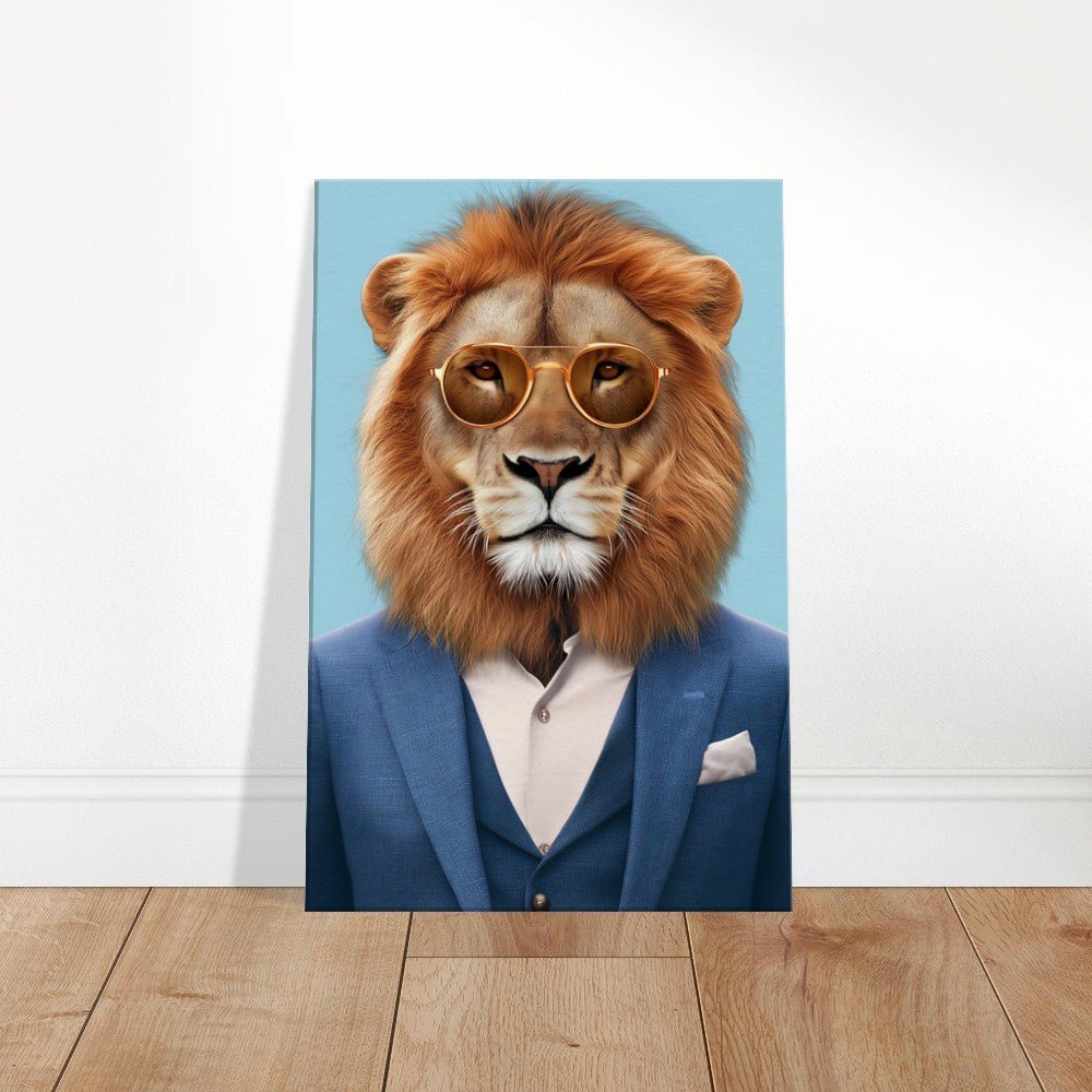 Suave Lion in Suit Canvas - ROMAG Store