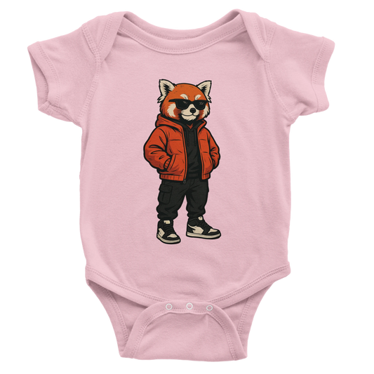 Cool Red Panda Baby Short Sleeve Bodysuit - ROMAG Store