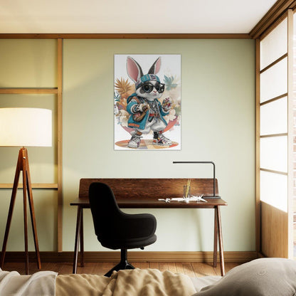Urban Chic Bunny Canvas Art - ROMAG Store