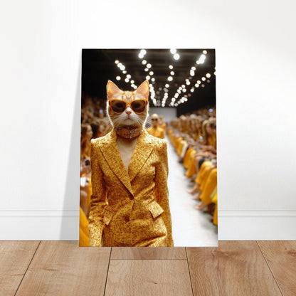 Luxury Cat Fashionista Canvas Wall Art - ROMAG Store