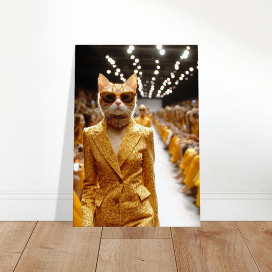Luxury Cat Fashionista Canvas Wall Art - ROMAG Store