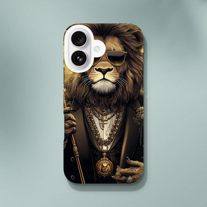 Regal Lion in Gold Glitz iPhone Tough Case - ROMAG Store