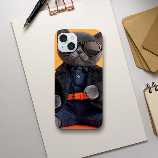 Chic Cat in Shades: Animal Fashion Week iPhone Tough Case - ROMAG Store