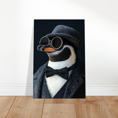 Dapper Penguin in Suit Canvas - ROMAG Store