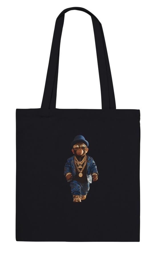 Gangsta Chimp Blue Suit Tote Bag - ROMAG Store