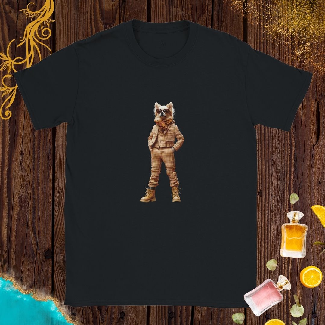 Dog in suit at Animals Fashion Week T-shirt