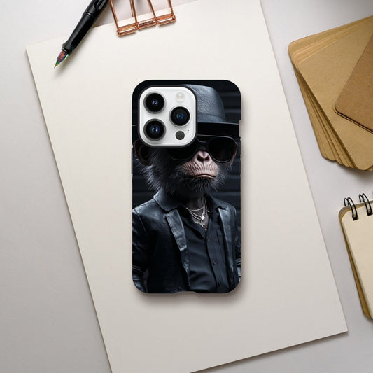 Chimp Noir: Dapper Monkey iPhone Tough Case - ROMAG Store