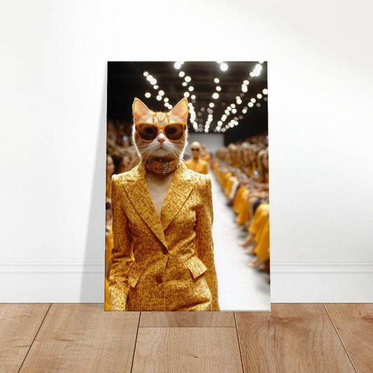Luxury Cat Fashionista Canvas Wall Art - ROMAG Store