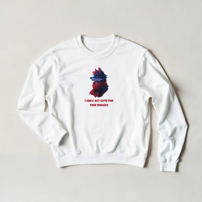 Sassy Fox Sweatshirt – 'Free Snacks' Streetwear Graphic - ROMAG Store