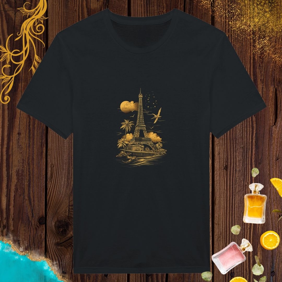 Cultures from around the world T-shirt: Golden Paris