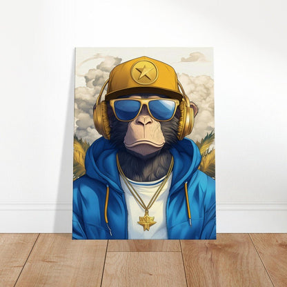 Chimp Cool Canvas Art - ROMAG Store