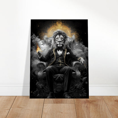 Regal Lion in Tuxedo Canvas Art - ROMAG Store