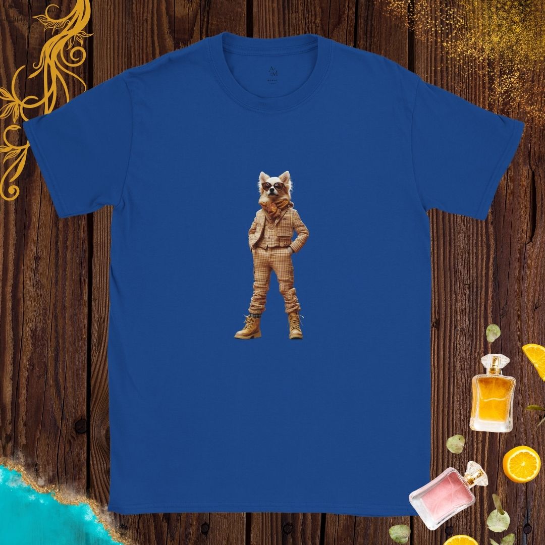 Dog in suit at Animals Fashion Week T-shirt