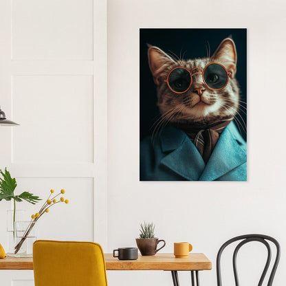 Sophisticated Cat in Suit Canvas - ROMAG Store