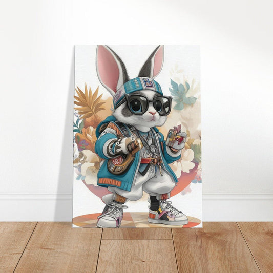 Urban Chic Bunny Canvas Art - ROMAG Store