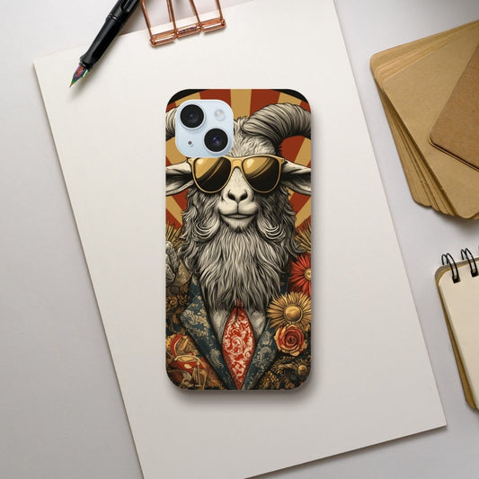 Chic Goat in Shades iPhone Tough Case - ROMAG Store
