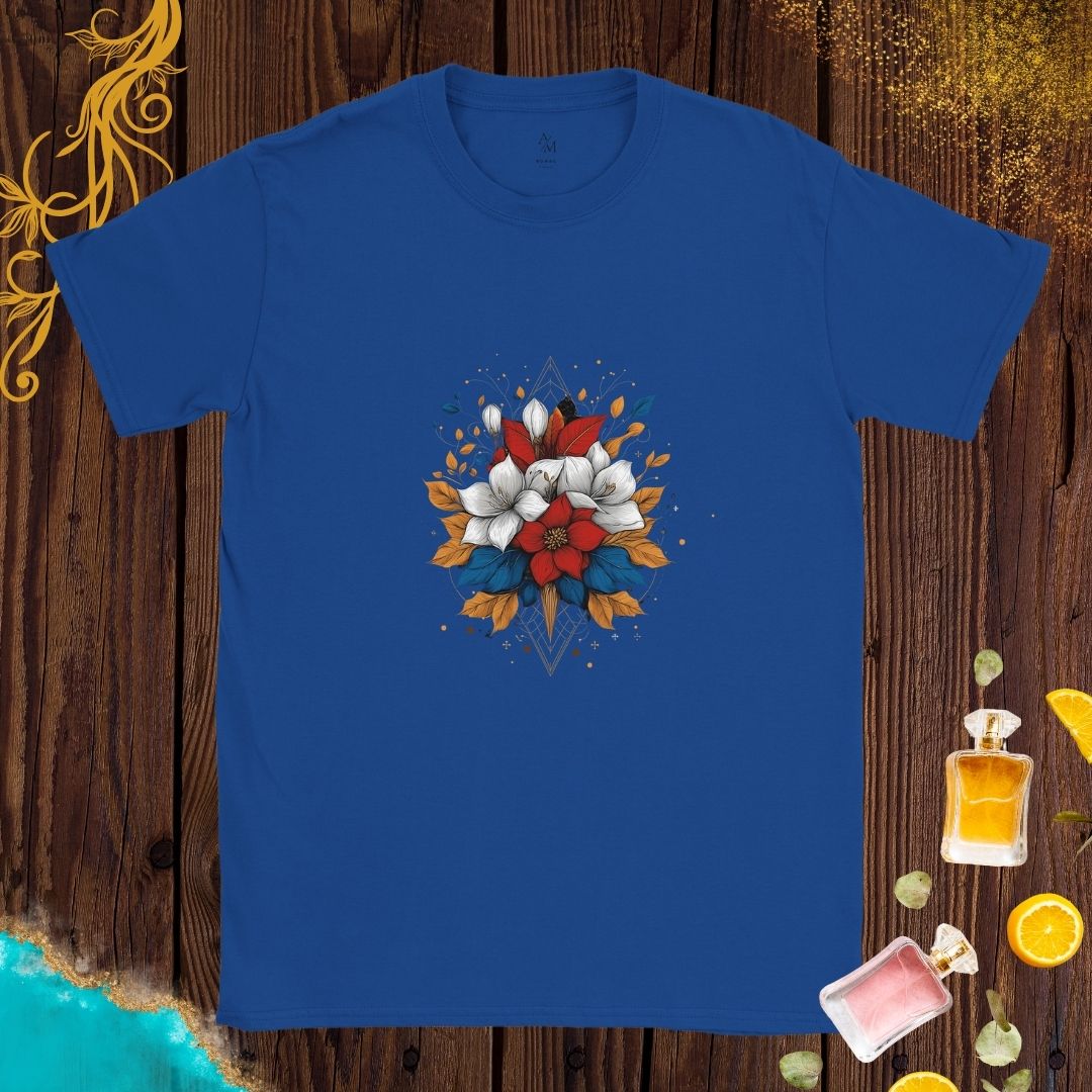 Cultures from around the world T-shirt: European flowers