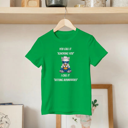 Cool Cat 'Setting Boundaries' Kids Tee - ROMAG Store