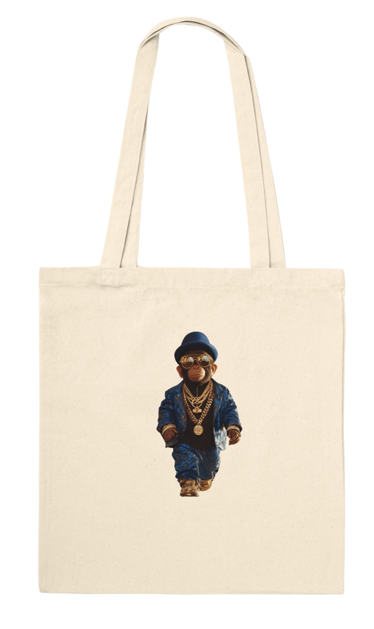 Gangsta Chimp Blue Suit Tote Bag - ROMAG Store